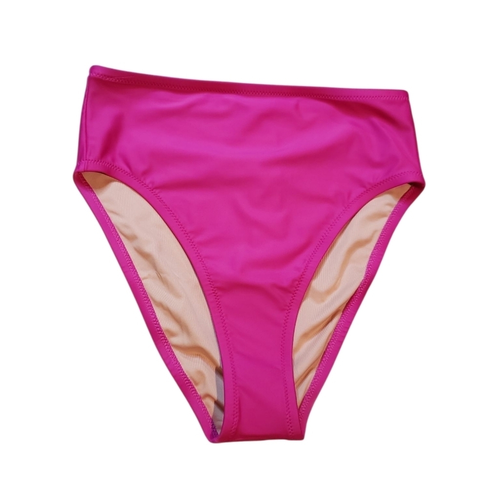 J. Crew Pink High Waist Bikini Bottom NEW